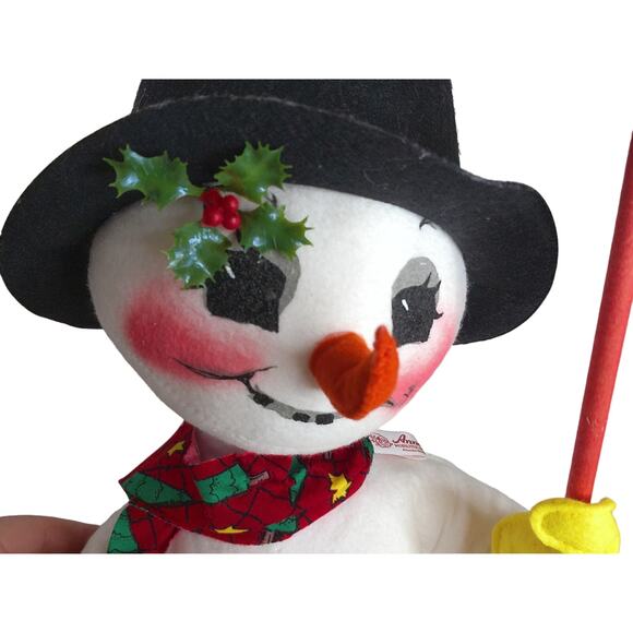 Vintage Annalee Shoveling Snowflakes Snowman Christmas - Picture 9 of 9